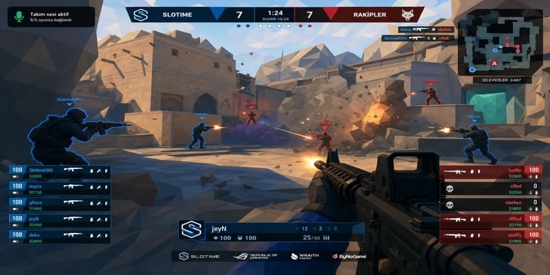 Slotime FPS Takım Koordinasyon Geniş Görüntü